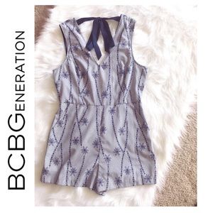 BCBGeneration Striped Romper